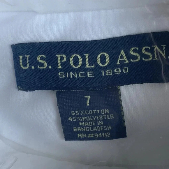 US Polo Girls Short Sleeve School Uniform Shirt White - Picture 6 of 10